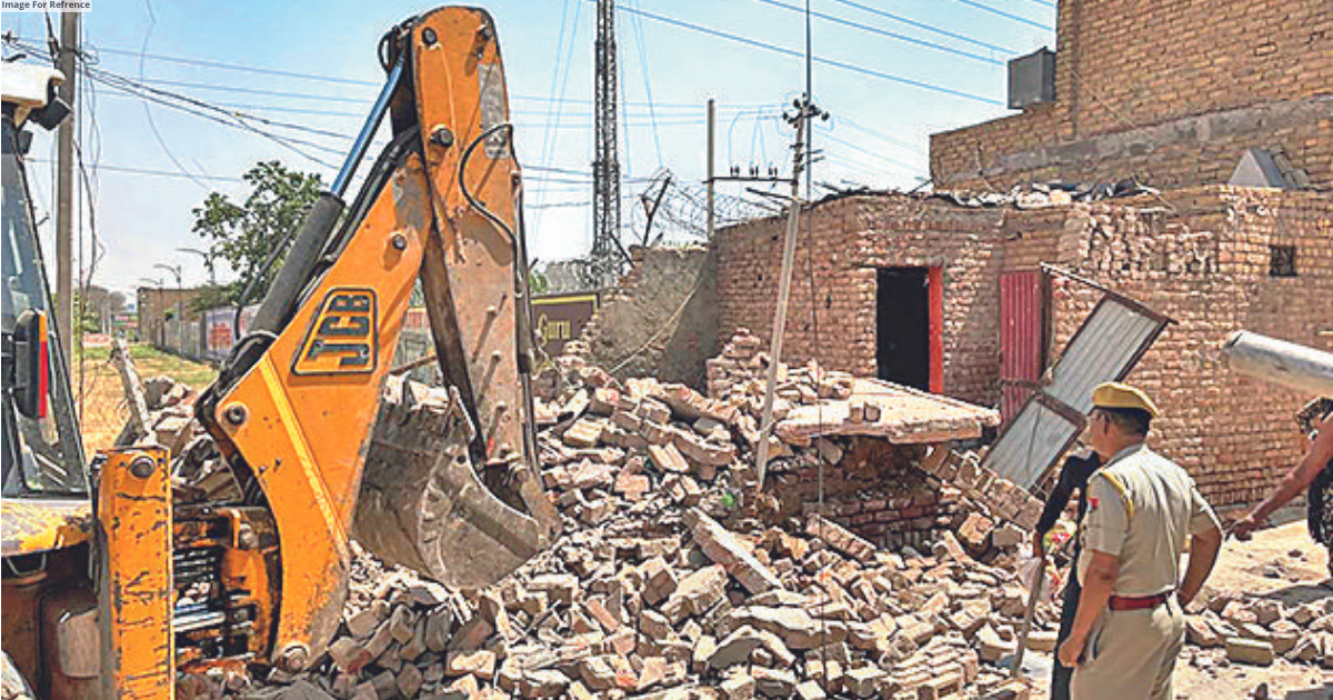 Drug smuggler’s house bulldozed during an action in Sri Ganganagar
